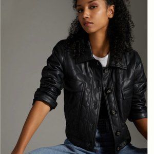 Maeve by Anthropologie Faux leather Jacket Size 10